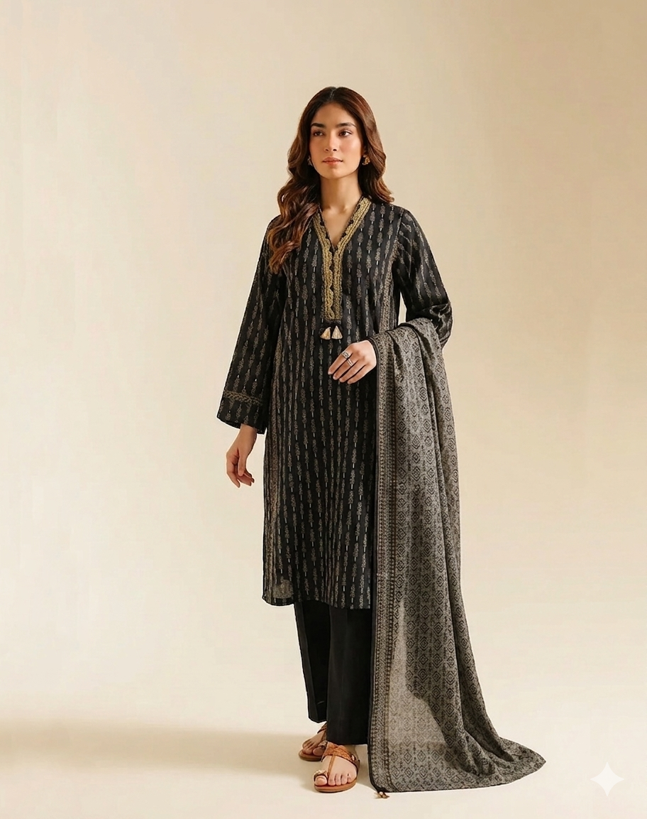 3 Piece Lawn Suit - Printed