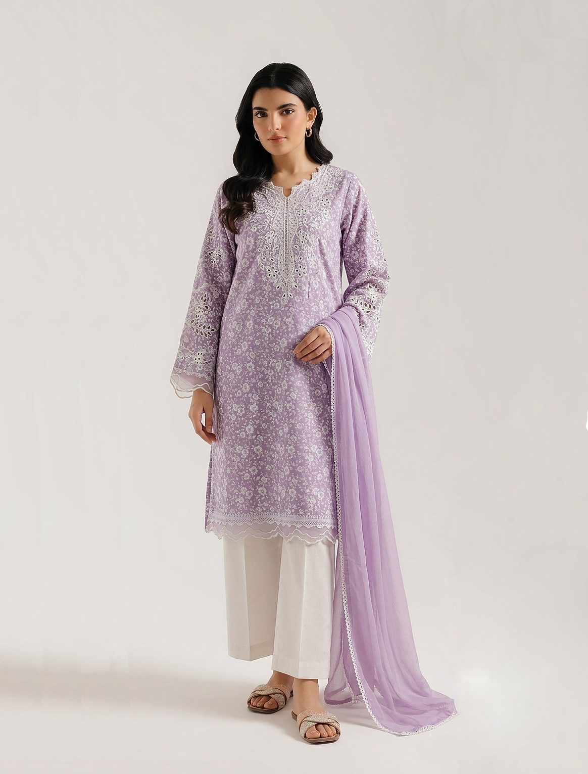 3 Piece Lawn Suit - Embroidered