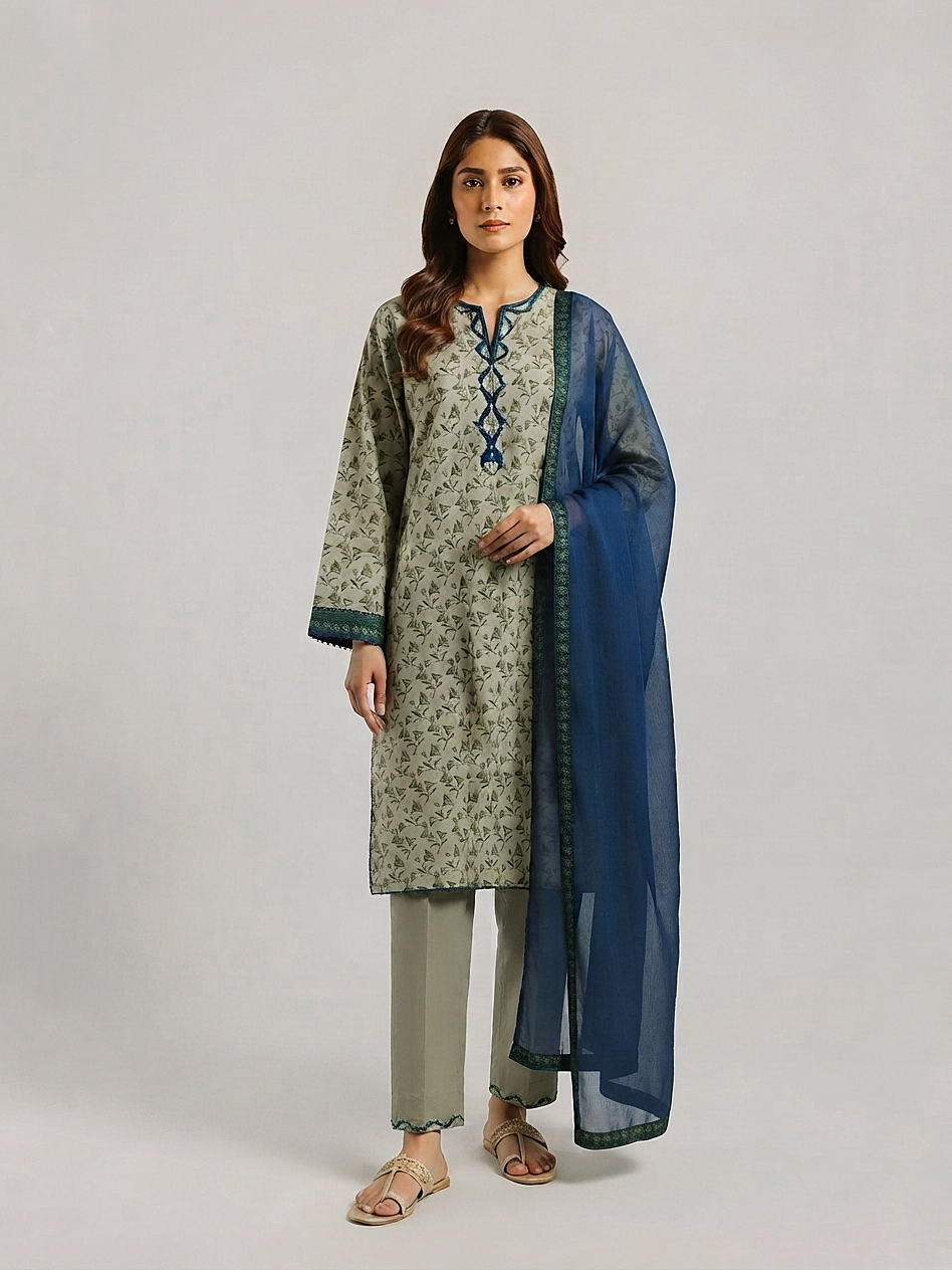 3 Piece Lawn Suit - Printed