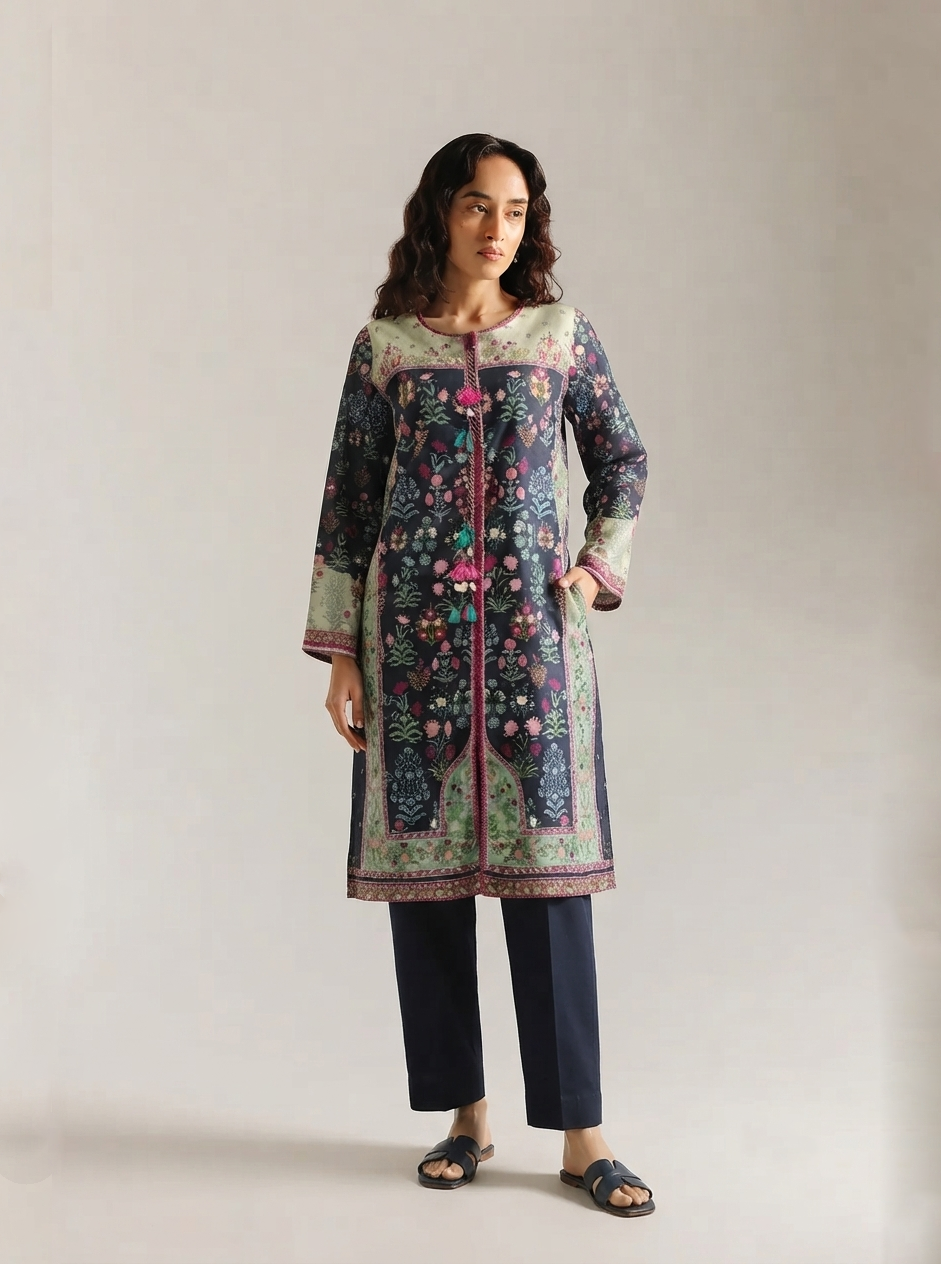 Vibrant Citrus Bloom – Printed 2-Piece Lawn Suit