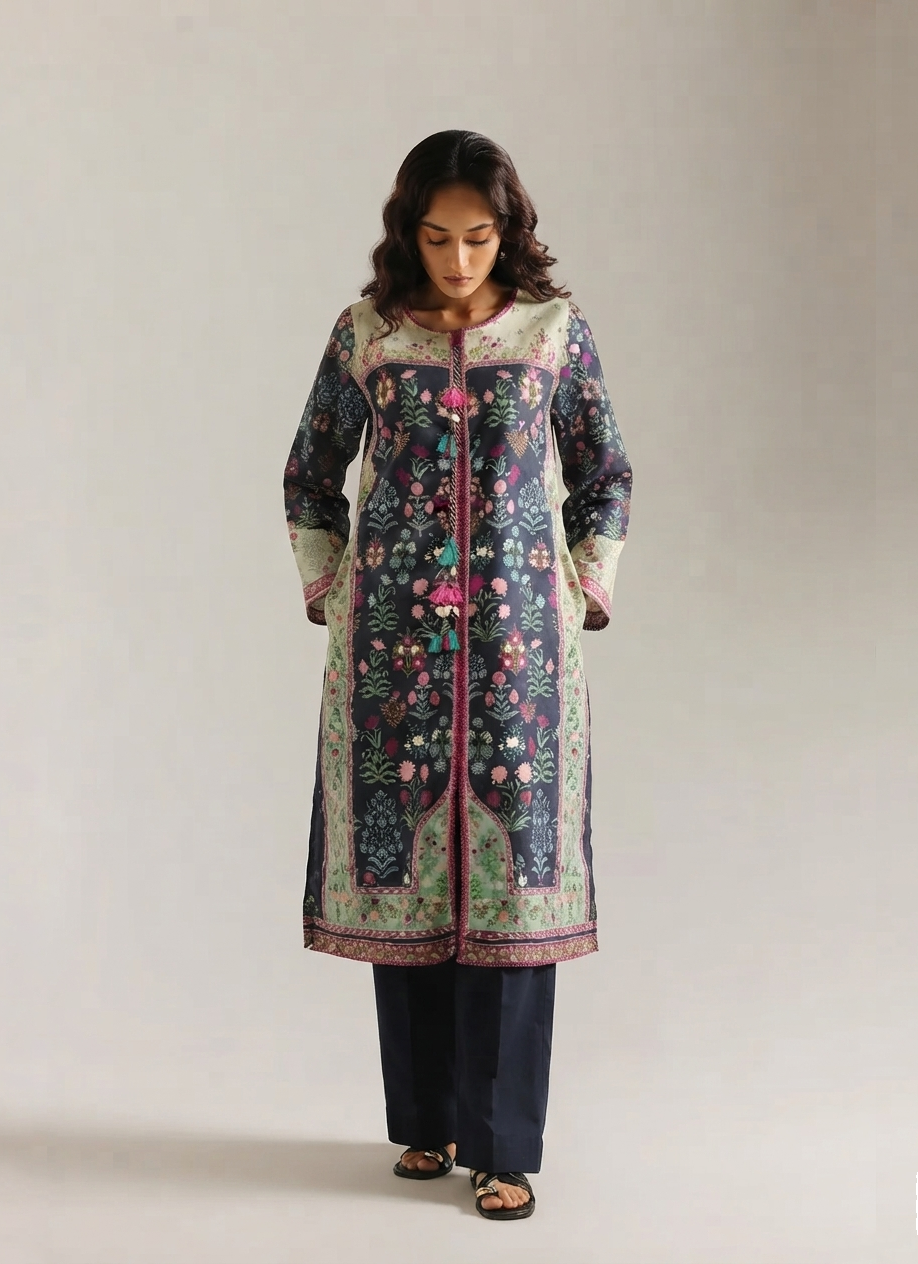 Vibrant Citrus Bloom – Printed 2-Piece Lawn Suit