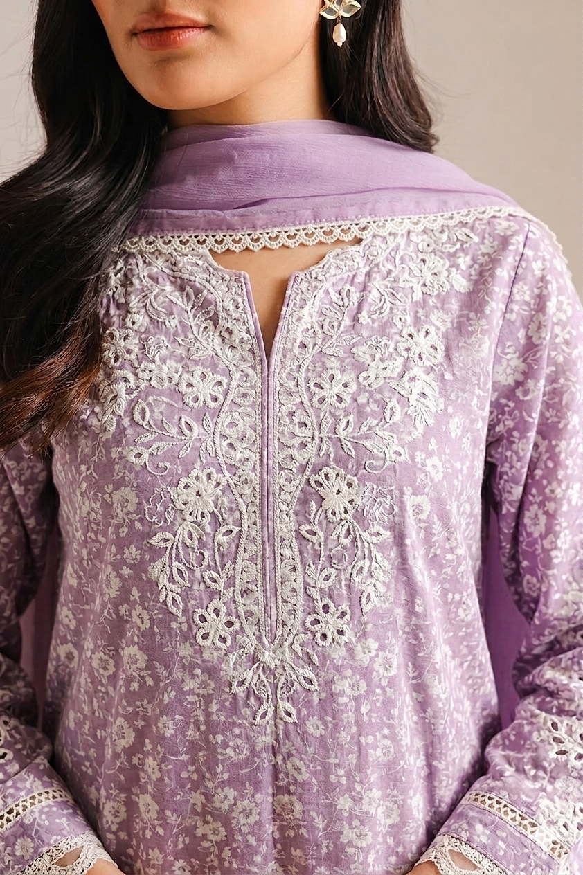 3 Piece Lawn Suit - Embroidered