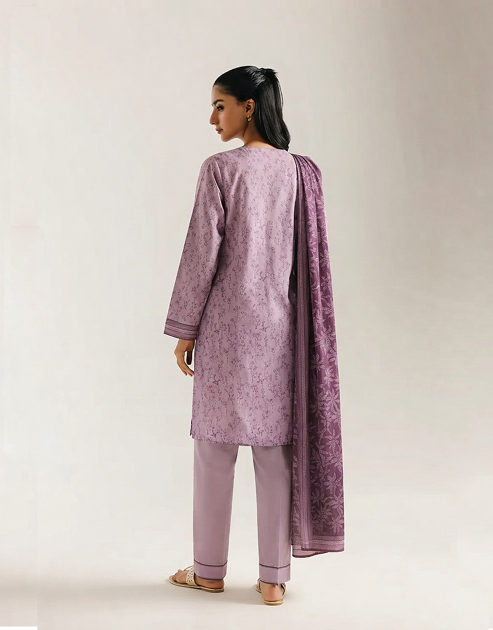Lavender Fields Lawn 3-Piece Printed Suit | Stitched