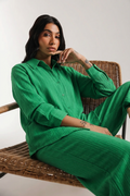 Emerald Chic Cotton Crinkle - Co'Ord Set