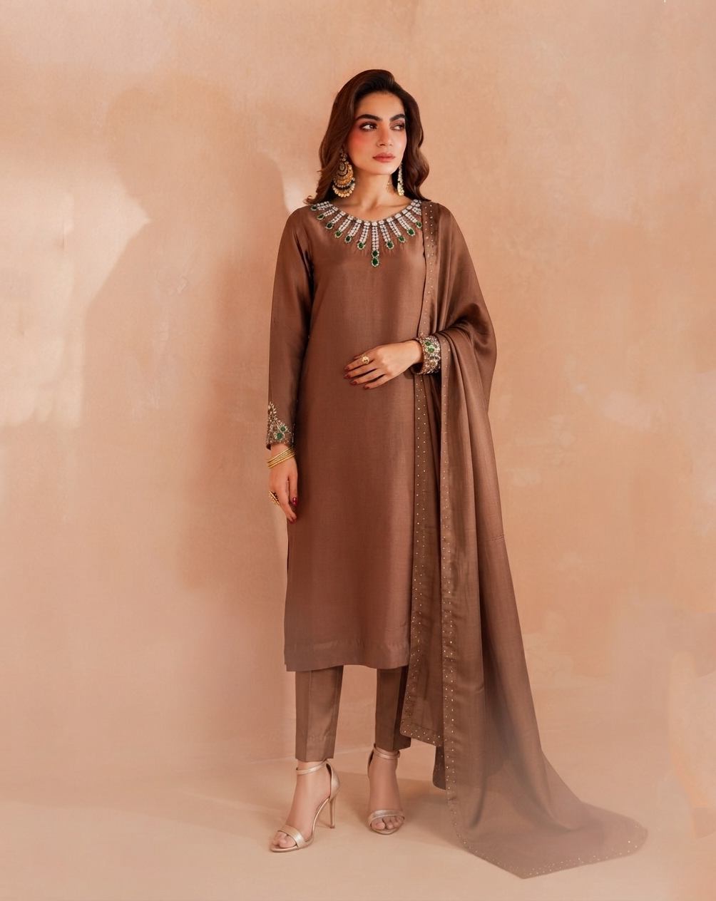 Earthy Elegance - 3-Piece Raw Silk Ensemble