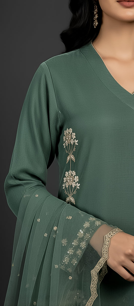 Code: 7130 ( 3 Piece Outfit ) Leaf Green