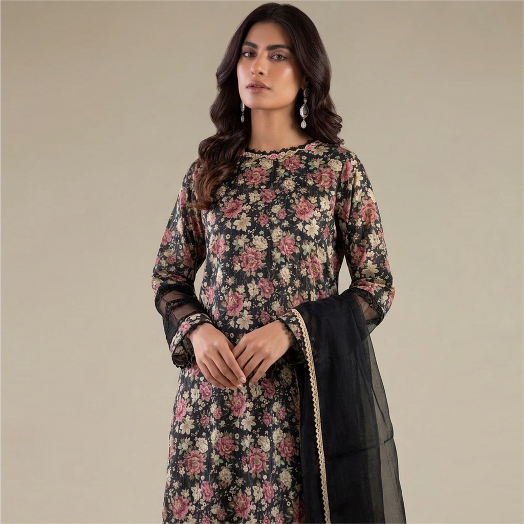 3 Piece Lawn Suit - Printed