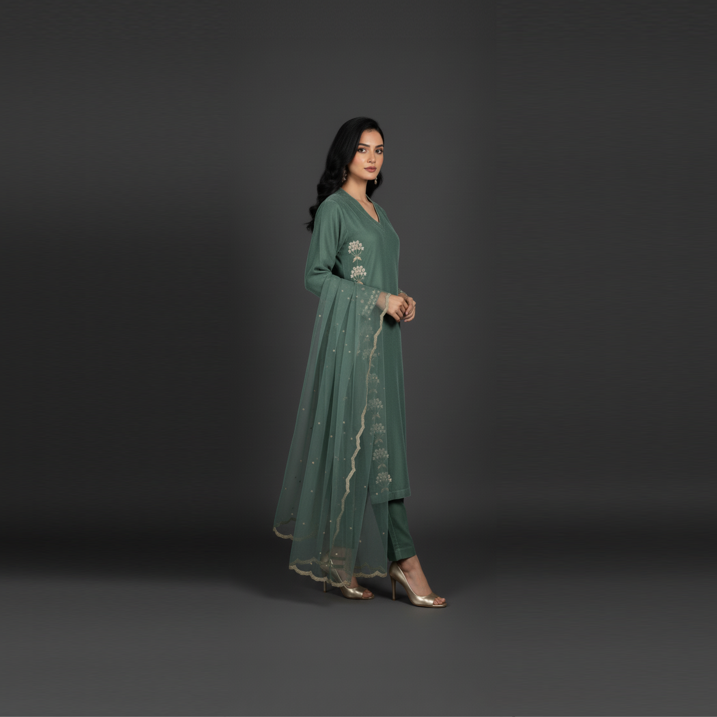 Code: 7130 ( 3 Piece Outfit ) Leaf Green