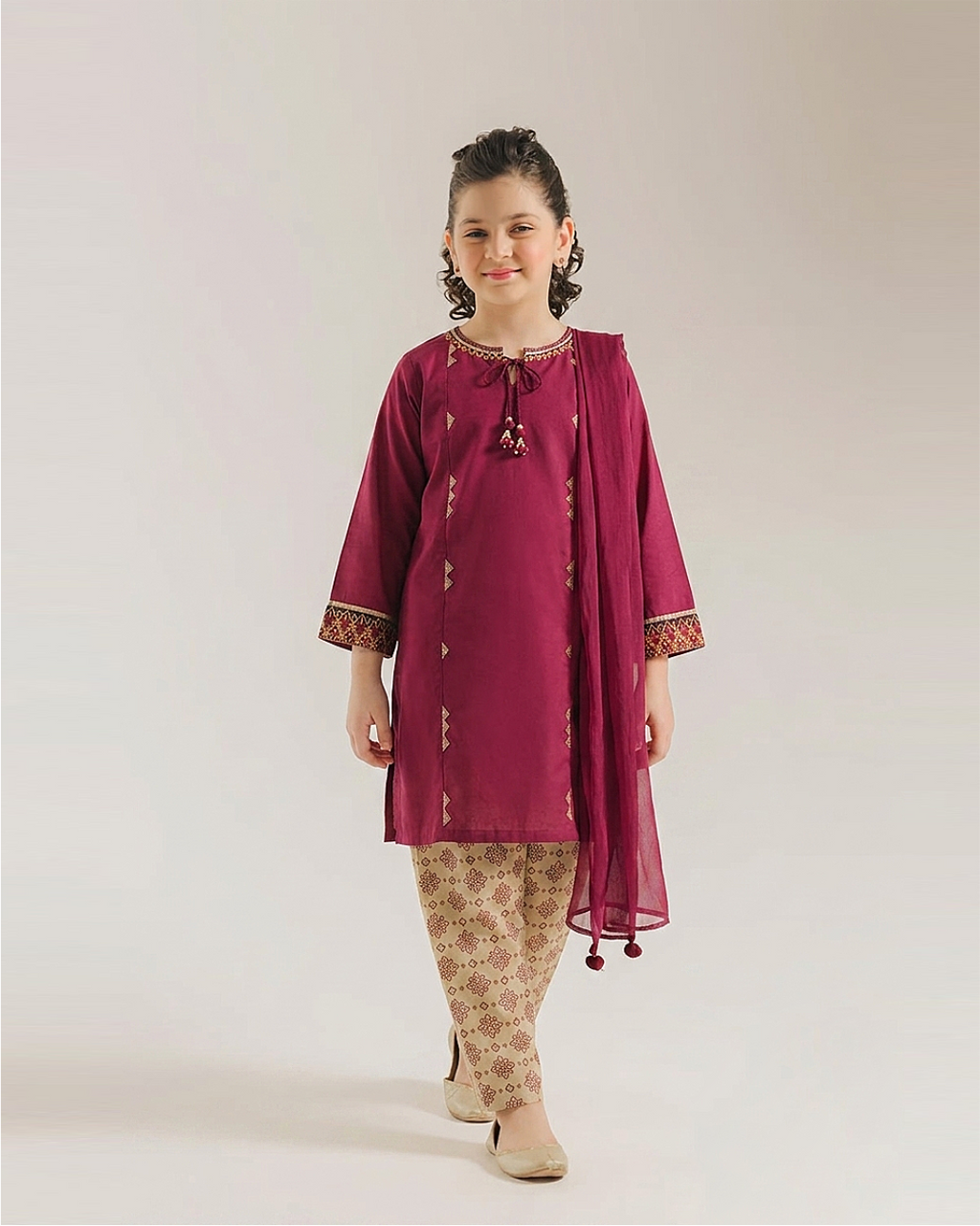 Girls' 3 Piece Lawn Suit