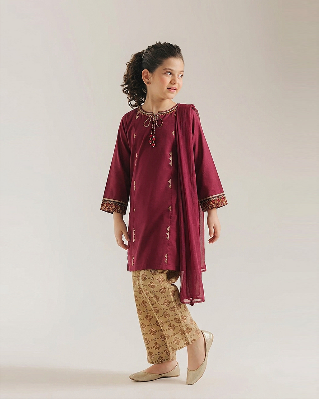 Girls' 3 Piece Lawn Suit