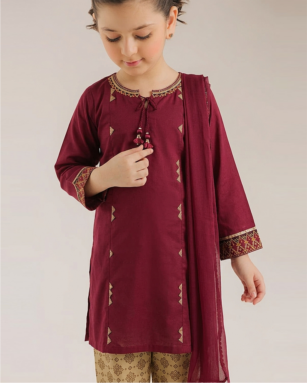 Girls' 3 Piece Lawn Suit