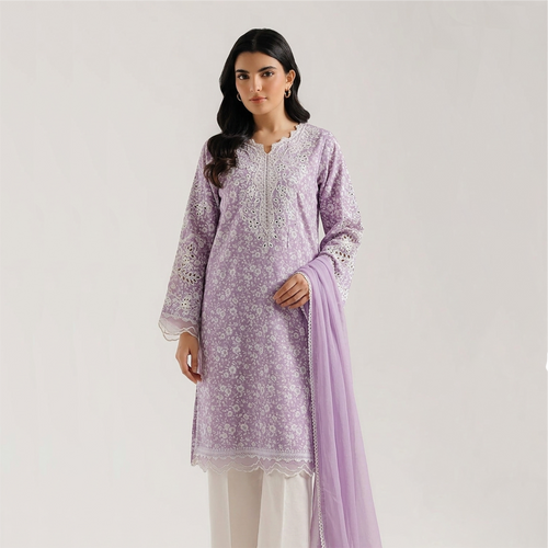 3 Piece Lawn Suit - Embroidered