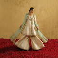 3 Piece Organza Jacquard Angrakha Cut - Luxury Pret (Embroidered)